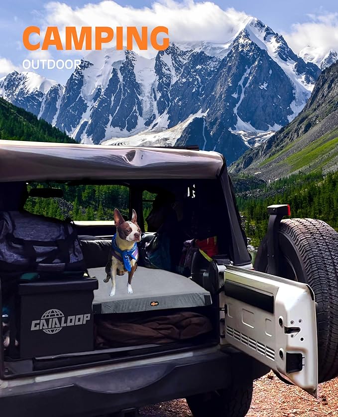 GAIALOOP 4 INCH Extra Thick Memory Foam Camping Mattress, 30D Foam Camp Pad for Car Tent Cot, Roll Up Mattress for Guests Sleepovers RV Truck Camper Full: 75*54*4"