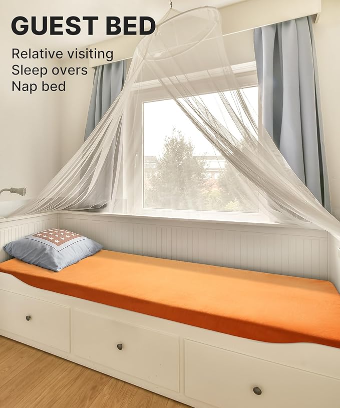 GAIALOOP 4 INCH Extra Thick Memory Foam Camping Mattress, 30D Foam Camp Pad for Car Tent Cot, Roll Up Mattress for Guests Sleepovers RV Truck Camper Cot: 72*24*4"